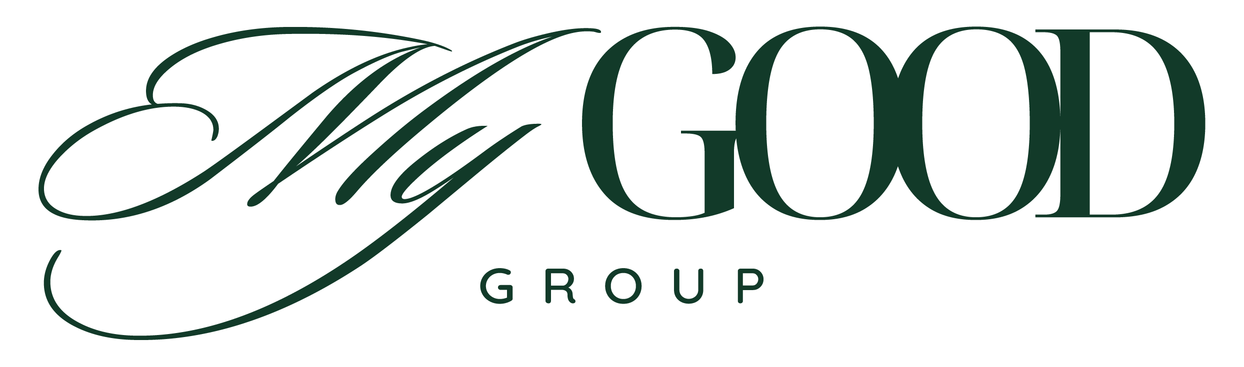 Logo du groupe My Good Group : une composition élégante et moderne représentant notre engagement envers l'excellence du service, l'accueil chaleureux et une expérience client exceptionnelle dans l'industrie de l'hospitalité.